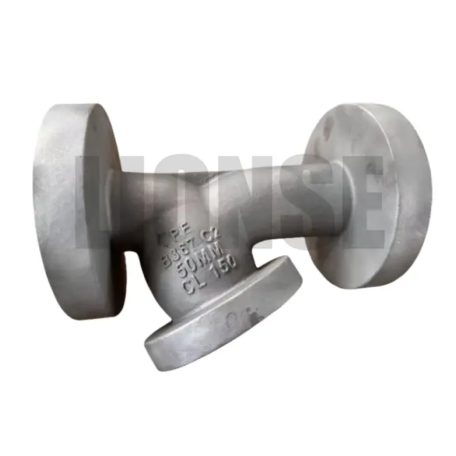 Titanium alloy cast tee curved pipe fittings